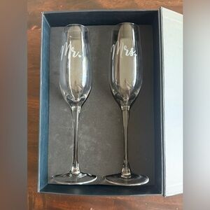 Mr. and Mrs. Champagne Flutes by Sweetzer & Orange